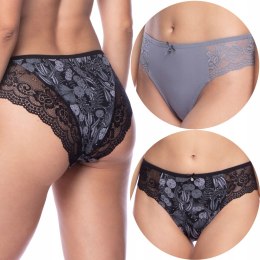 FIGI damskie BIKINI 2 PARY majtki bawełniane koronka LAMA 1574BI - XXL