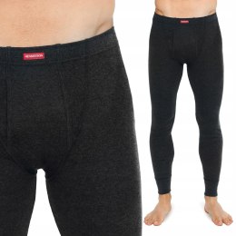 Kalesony 100% BAWEŁNA legginsy męskie HENDERSON 4862 grafitowe - M