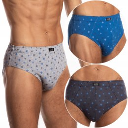 Slipy męskie 100% BAWEŁNA 3-PAK dopasowane majtki LAMA 110/20 - XXL