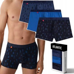 Bokserki męskie BAWEŁNIANE 3 PARY dopasowane ATLANTIC 3MH-182 - XXL
