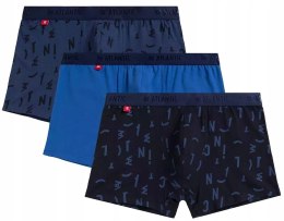 Bokserki męskie BAWEŁNIANE 3 PARY dopasowane ATLANTIC 3MH-182 - XXL