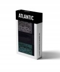 Bokserki męskie BAWEŁNIANE 3 PARY dopasowane ATLANTIC 3MH-182 - M