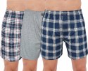 Bokserki męskie LUŹNE BAWEŁNIANE 3 WZORY CORNETTE COMFORT - XL