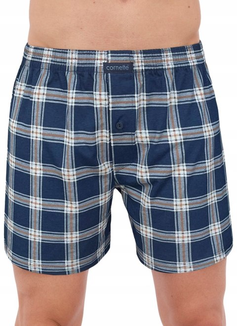 Bokserki męskie LUŹNE BAWEŁNIANE 3 WZORY CORNETTE COMFORT - M