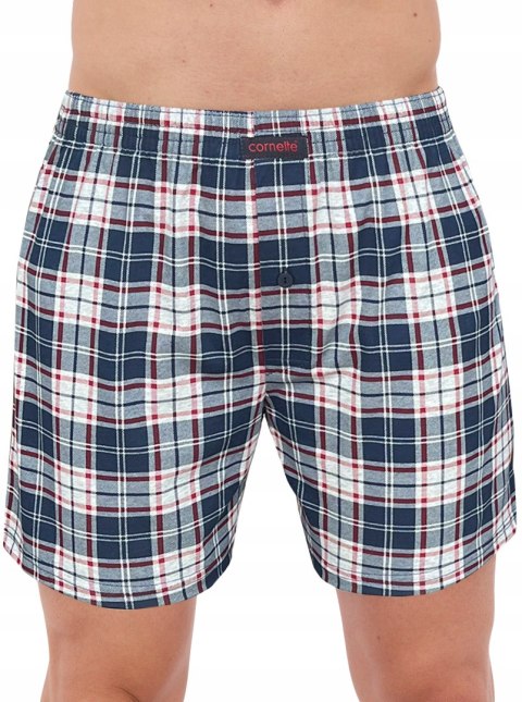 Bokserki męskie LUŹNE BAWEŁNIANE 3 WZORY CORNETTE COMFORT - M