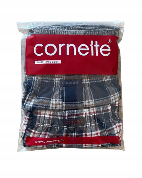 Bokserki męskie LUŹNE BAWEŁNIANE 3 WZORY CORNETTE COMFORT - M