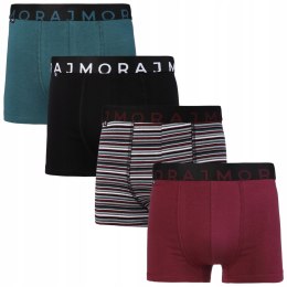 Bokserki męskie dopasowane 4 WZORY majtki bawełniane MORAJ - M