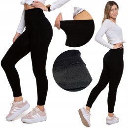 Legginsy damskie OCIEPLANE z wysokim stanem gładkie MORAJ UNIWERSALNE