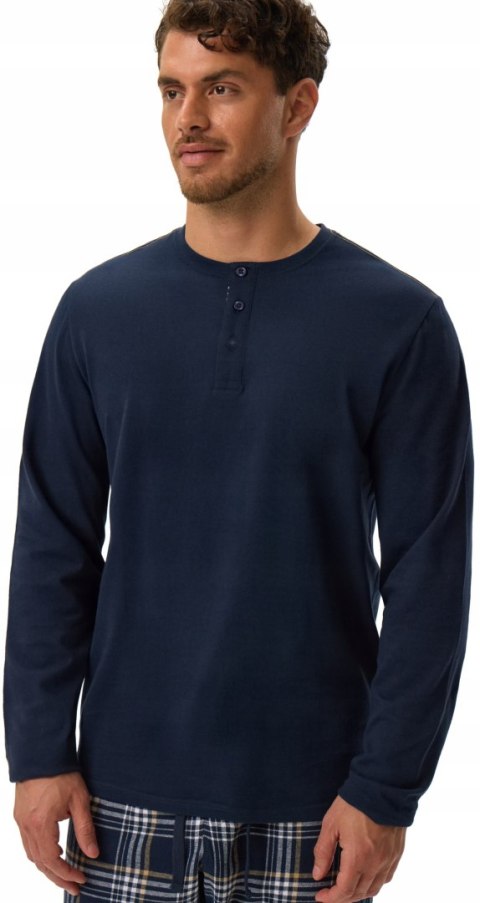 Piżama męska 100% BAWEŁNA z długim rękawem HENDERSON HONOR - XL Piżama męska 100% BAWEŁNA z długim rękawem HENDERSON HONOR - XL