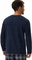 Piżama męska 100% BAWEŁNA z długim rękawem HENDERSON HONOR - XL