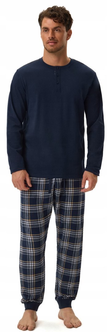 Piżama męska 100% BAWEŁNA z długim rękawem HENDERSON HONOR - XL Piżama męska 100% BAWEŁNA z długim rękawem HENDERSON HONOR - XL
