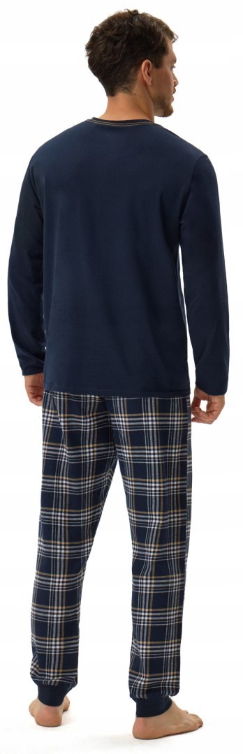 Piżama męska 100% BAWEŁNA z długim rękawem HENDERSON HONOR - XL Piżama męska 100% BAWEŁNA z długim rękawem HENDERSON HONOR - XL