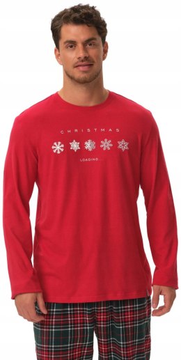 Piżama męska ŚWIĄTECZNA z długim rękawem PREZENT HENDERSON HONEST - XL