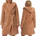 Pluszowy szlafrok damski z kapturem POLAROWY HENDERSON FREDDA - M