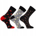 Skarpety męskie 3 WZORY kolorowe długie na PREZENT MORAJ - 39-42