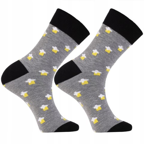 Skarpety męskie 3 WZORY kolorowe długie na PREZENT MORAJ - 43-45