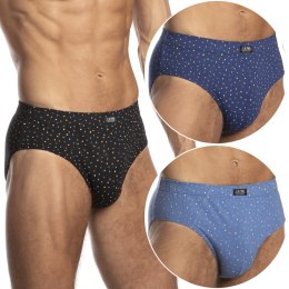 Slipy męskie 100% BAWEŁNA 3-PAK dopasowane majtki LAMA 110/18 - 4XL