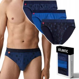 Slipy męskie BAWEŁNIANE 3 PARY dopasowane ATLANTIC 3MP-161 - XL
