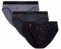 Slipy męskie BAWEŁNIANE 3 PARY dopasowane ATLANTIC 3MP-171 - XXL