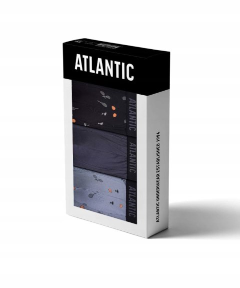 Bokserki męskie BAWEŁNIANE 3 PARY dopasowane ATLANTIC 3MH-050 - XL