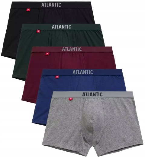 Bokserki męskie BAWEŁNIANE 5 PAR dopasowane ATLANTIC 5SMH-004 - M Bokserki męskie BAWEŁNIANE 5 PAR dopasowane ATLANTIC 5SMH-004 - M