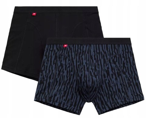 Bokserki męskie bawełniane 2 PARY długie nogawki ATLANTIC 2MH-175 - M