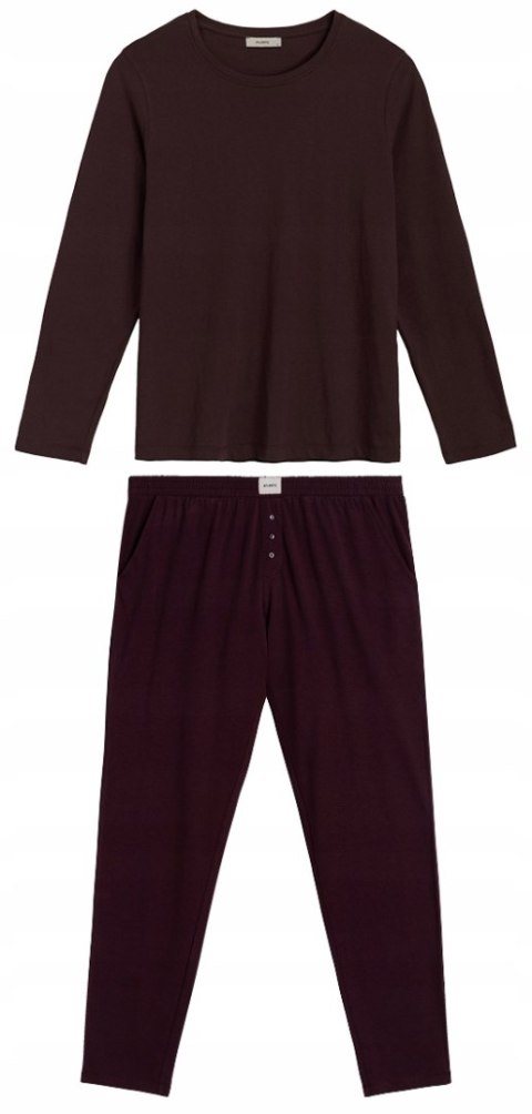 Piżama damska 100% BAWEŁNA z długim rękawem ATLANTIC NLP-479 - XXL