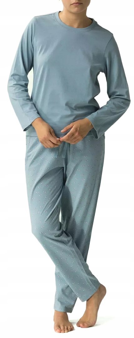 Piżama damska 100% BAWEŁNA z długim rękawem ATLANTIC NLP-483 - M