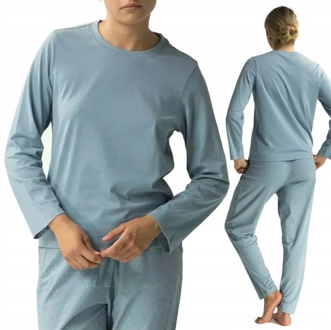 Piżama damska 100% BAWEŁNA z długim rękawem ATLANTIC NLP-483 - S