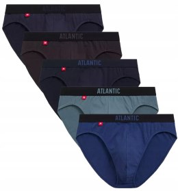 Slipy męskie BAWEŁNIANE 5 PAR dopasowane ATLANTIC 5SMP-004 - XXL