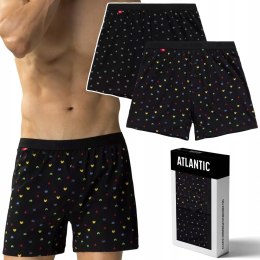 Bokserki męskie 100% BAWEŁNA luźne 2 PARY ATLANTIC 2MBX-055 - XXL