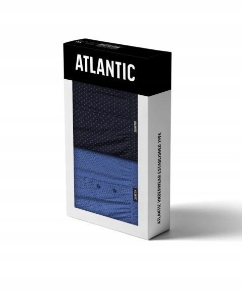 Bokserki męskie 100% BAWEŁNA luźne 2 PARY ATLANTIC 2MBX-059 - M