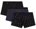 Bokserki męskie BAWEŁNIANE 3 PARY dopasowane ATLANTIC 3MH-054 - XL