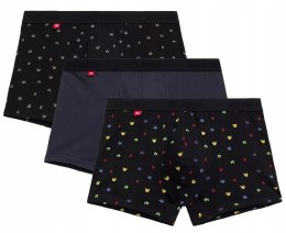Bokserki męskie BAWEŁNIANE 3 PARY dopasowane ATLANTIC 3MH-054 - XXL