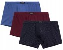 Bokserki męskie BAWEŁNIANE 3 PARY dopasowane ATLANTIC 3MH-197 - XL