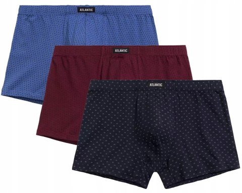 Bokserki męskie BAWEŁNIANE 3 PARY dopasowane ATLANTIC 3MH-197 - XL Bokserki męskie BAWEŁNIANE 3 PARY dopasowane ATLANTIC 3MH-197 - XL