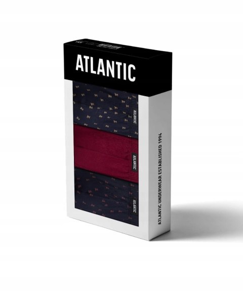 Bokserki męskie BAWEŁNIANE 3 PARY dopasowane ATLANTIC 3MH-201- XL Bokserki męskie BAWEŁNIANE 3 PARY dopasowane ATLANTIC 3MH-201- XL