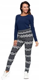 Legginsy damskie NORWESKIE OCIEPLANE z wysokim stanem MORAJ - S/M