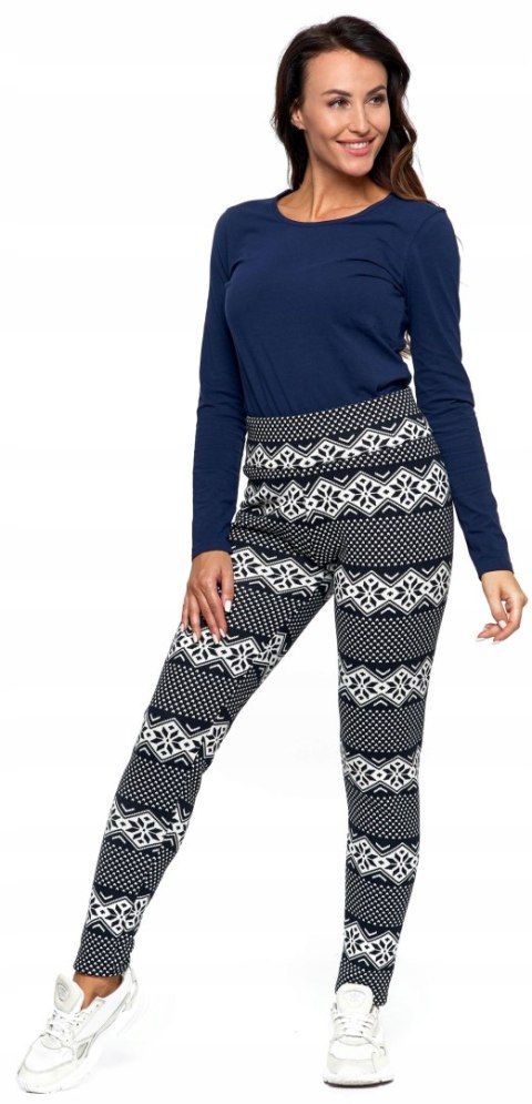 Legginsy damskie NORWESKIE OCIEPLANE z wysokim stanem MORAJ - S/M Legginsy damskie NORWESKIE OCIEPLANE z wysokim stanem MORAJ - S/M