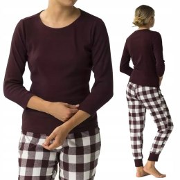 Piżama damska w kratkę BAWEŁNIANA długa ATLANTIC NLP-485 - XXL