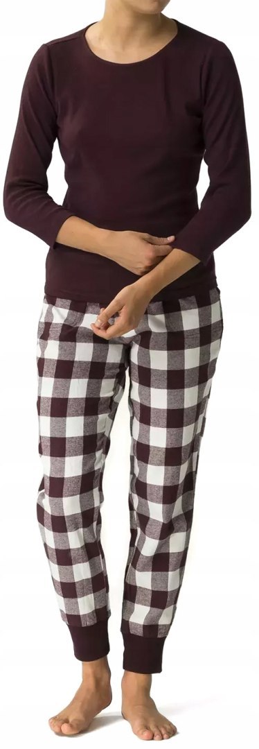 Piżama damska w kratkę BAWEŁNIANA długa ATLANTIC NLP-485 - XXL Piżama damska w kratkę BAWEŁNIANA długa ATLANTIC NLP-485 - XXL