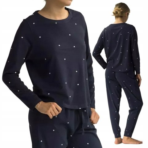 Piżama damska w serca 100% BAWEŁNA z długim rękawem ATLANTIC NLP-481 - XXL