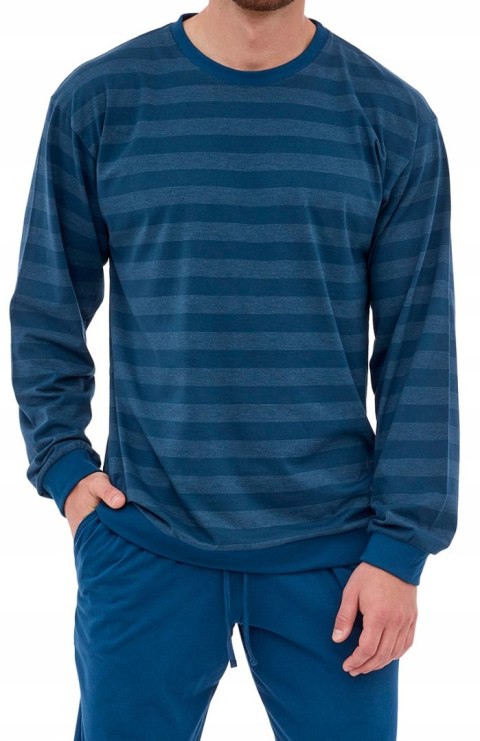Piżama męska bawełniana w paski długi rękaw CORNETTE LOOSE 117/278 - XXL