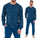 Piżama męska bawełniana w paski długi rękaw CORNETTE LOOSE 117/278 - M