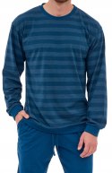 Piżama męska bawełniana w paski długi rękaw CORNETTE LOOSE 117/278 - M
