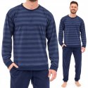 Piżama męska bawełniana w paski długi rękaw CORNETTE LOOSE 117/279 - L