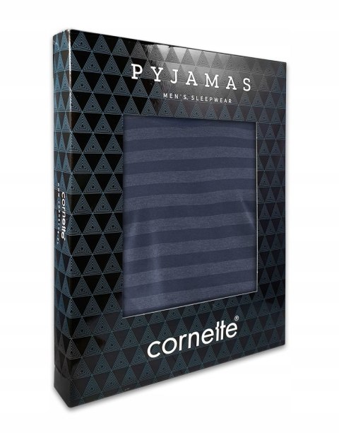 Piżama męska bawełniana w paski długi rękaw CORNETTE LOOSE 117/280 - XL