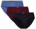 Slipy męskie BAWEŁNIANE 3 PARY dopasowane ATLANTIC 3MP-179 - XXL