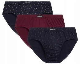Slipy męskie BAWEŁNIANE 3 PARY dopasowane ATLANTIC 3MP-183 - XL