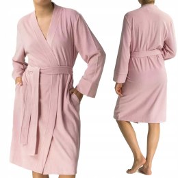 Szlafrok damski WIĄZANY w PASIE bawełniany ATLANTIC SZL-002 - L/XL